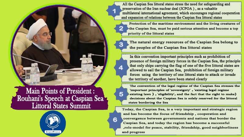 Iranpress: InfoGraphic: Main Points of President Rouhani