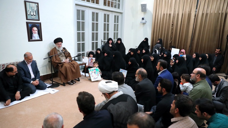 Iranpress: Photos:  Leader met with families of martyred defenders of the holy shrines