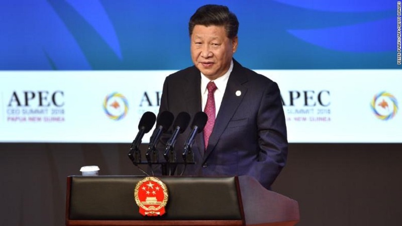 <em>Chinese President Xi Jinping makes his keynote speech for the CEO Summit of APEC</em>