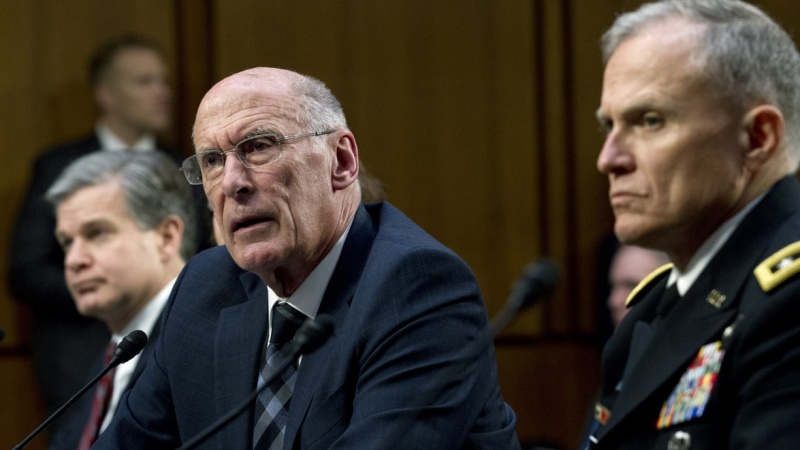 Daniel Coats, the director of national intelligence, testifies before the Senate intelligence committee