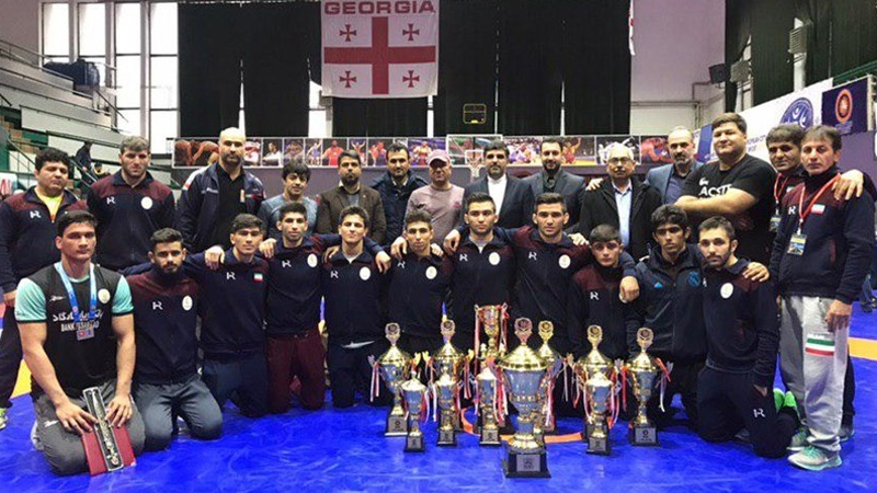Iranpress: Iranian wrestlers bag ten medals in Georgia international tournament