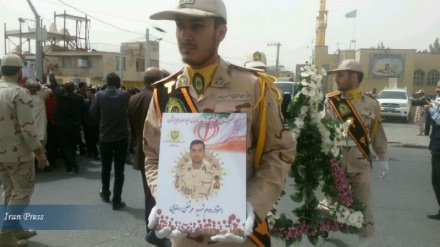 Photo: Funeral ceremony for martyred border guard held in Zahedan