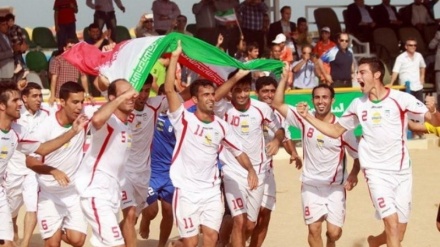 Iran beach soccer 1st in Asia, 2nd in world