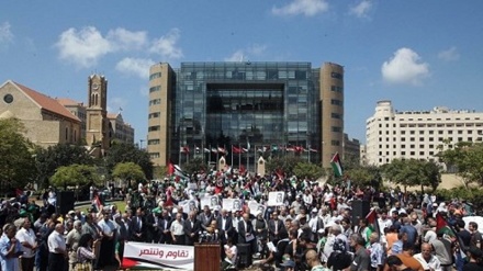 وقفة احتجاجية في بيروت رفضاً لورشة المنامة 