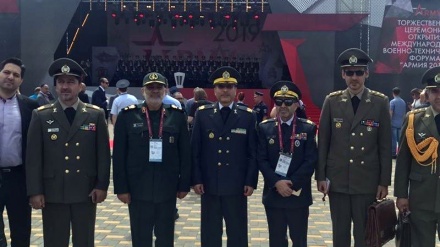 Report: Iran military delegation in Moscow military technical forum exhibition