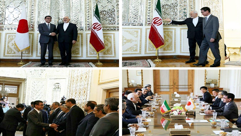 Iranpress: US started an economic war against Iran: Zarif told Japanese FM
