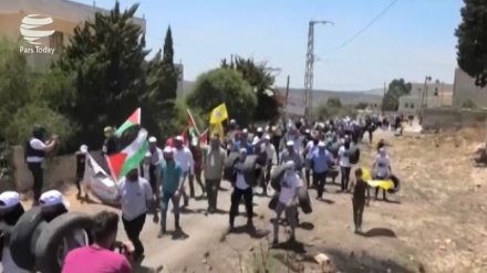 گزارش: راهپیمایی فلسطینی‌ها در رام الله