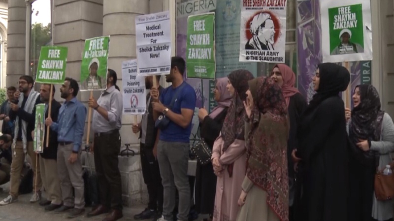 Iranpress:  Demonstrators in London demand Zakzaki