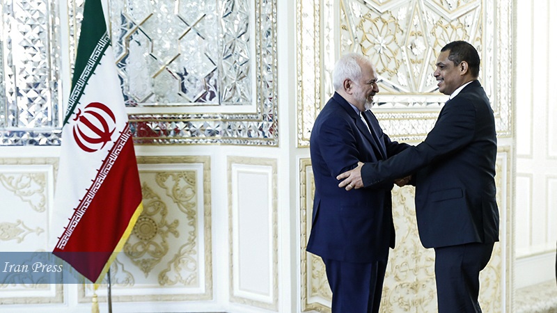 Zarif (L) receives Nicaraguan Finance Minister (R), Iran Foreign Ministry, Tehran, 10 August 2019, Iran Press News Agency,  Photo by Hadi Hirbodvash