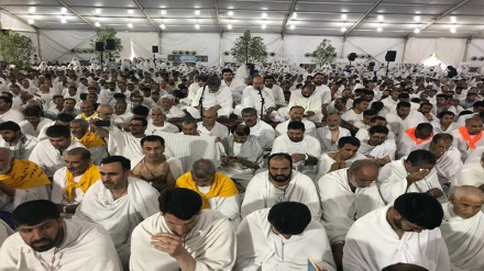 Iranian pilgrims recite Arafeh pray in Mecca 