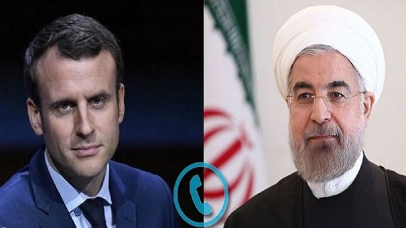 Iranpress: Negotiating with US pointless under sanctions: Rouhani tells Macron
