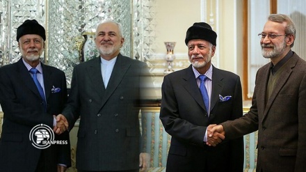 Omani FM meets Iranian officials, Zarif and Larijani