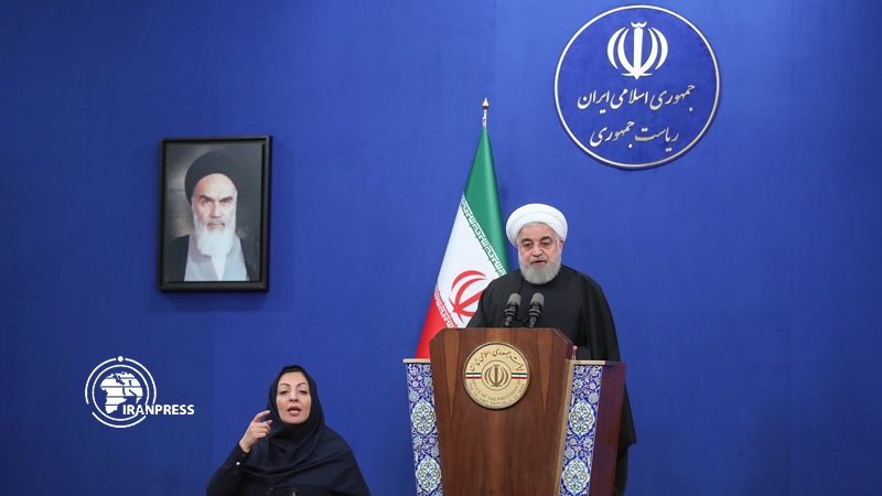 روحاني : حكومة أميركا مجرمة وإرهابية 