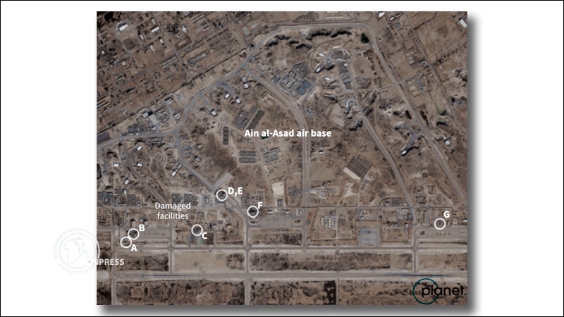 Iranpress: Photo: IRGC missiles inflict huge damage on US airbase
