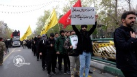 Iranian students condemn assassination of Qasem Soleimani, Tehran. Photo by Hadi Hirbodvash