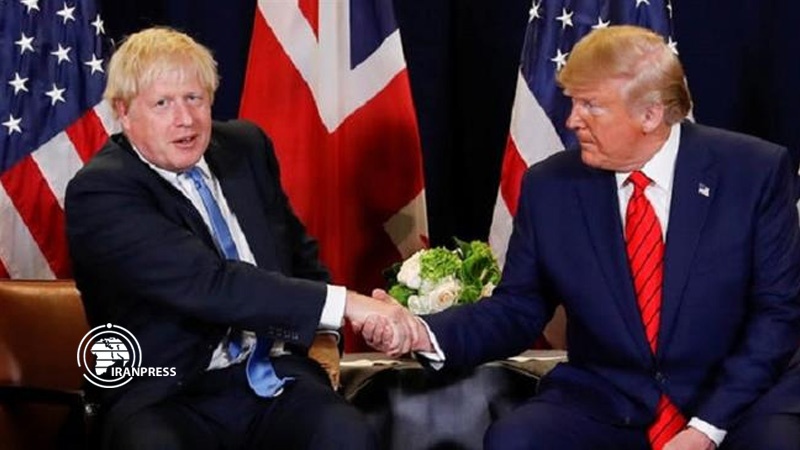 UK Prime Minister Boris Johnson ( L) And US President Donald Trump (R)