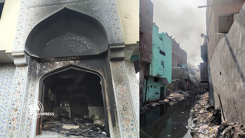 At least two mosques have been vandalized in the clashes.