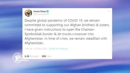 Pakistan opens Chaman border to help Afghans amid cronavirus crisis
