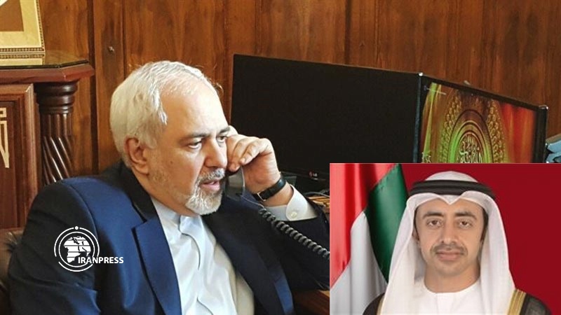 Iranpress: ظريف يتشاور مع نظيره الإماراتي التطورات الإقليمية