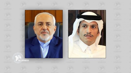 Zarif discusses Afghan political situation with Qatari counterpart