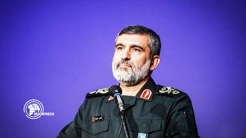 The commander of the Aerospace Force of IRGC Brigadier General Amir Ali Hajizadeh
