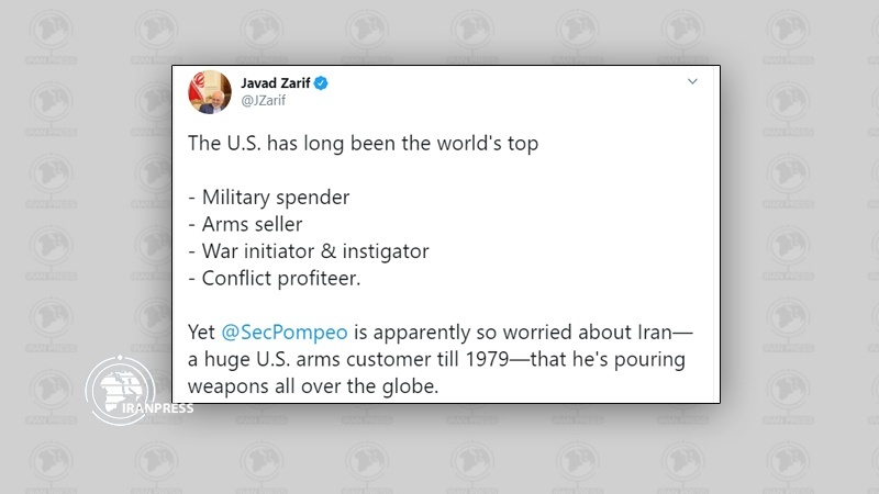 ظريف: أكبر مثير للحروب في العالم، يخشى إيران
