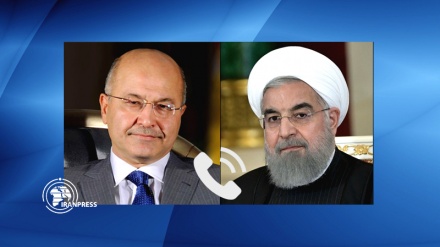 Presidents of Iran and Iraq emphasis on deepening ties in a phone conversation