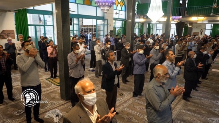 Eid al-Fitr prayers in Dar Al-Salam Mosque in Sari 