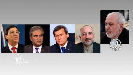 Iran's Zarif confers with Turkmenistan, Pakistan, Afghanistan, and Cuba FMs