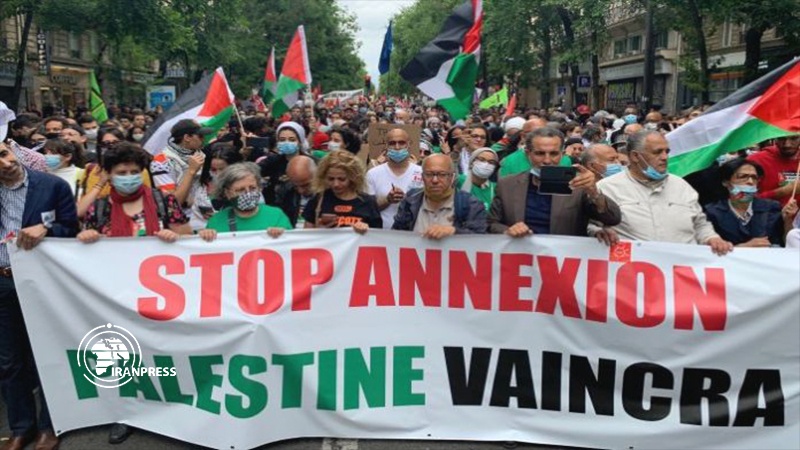 Iranpress: Hundreds protest over Israeli annexation plans across France
