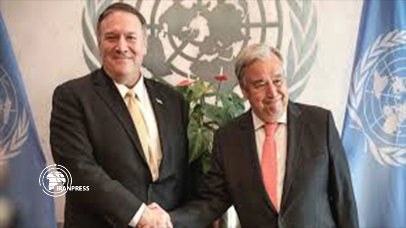 Iranpress: Pompeo talks to Guterres over extending arms embargo against Iran