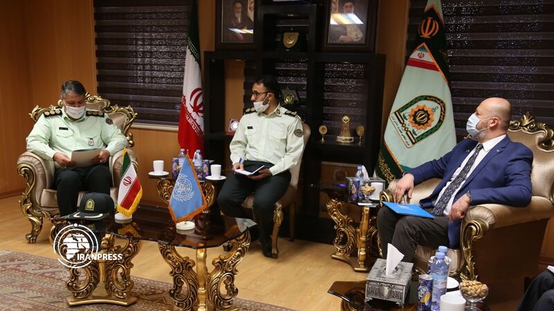 Colonel Majid Karimi met Alexander Fedulov UNDOC Envoy
