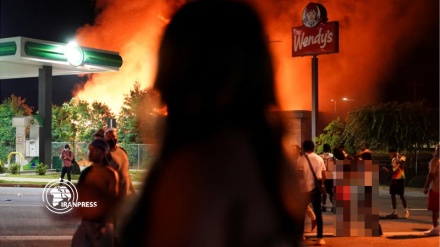 Wendy's burned down by protesters in Atlanta