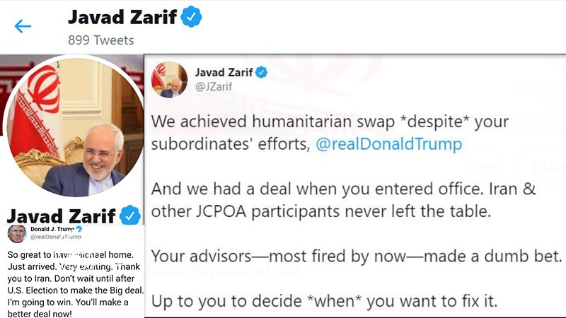 Iranpress: Zarif to Trump: We achieved humanitarian swap despite your subordinates