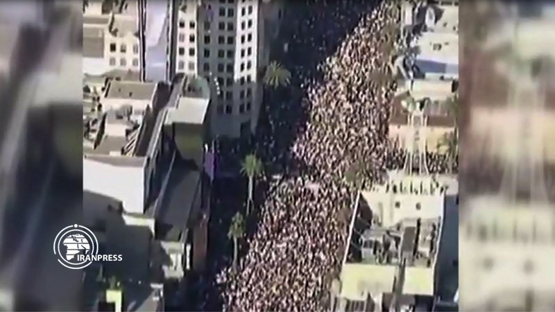 Iranpress: عشرات الآلاف يتظاهرون في شوارع هوليوود