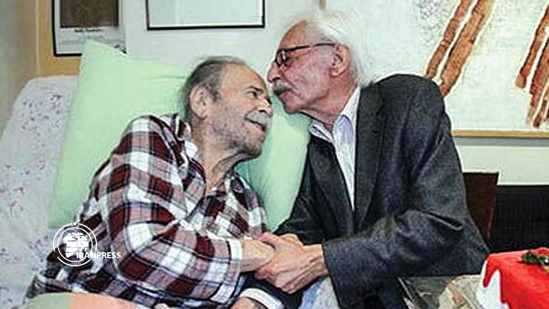 (L) Veteran and Legendary Iranian actor Mohammad Ali Keshavarz 