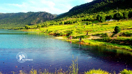 Shah Ghasem Lake a scenic picture of Turquoise-colored water