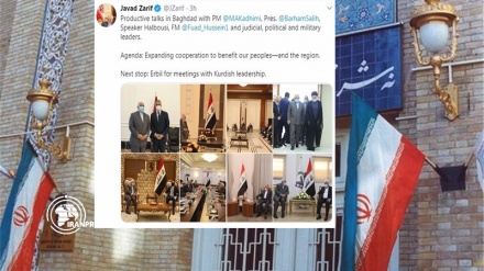 Zarif: Meeting with Iraqi officials to benefit of Iran, Iraq and region