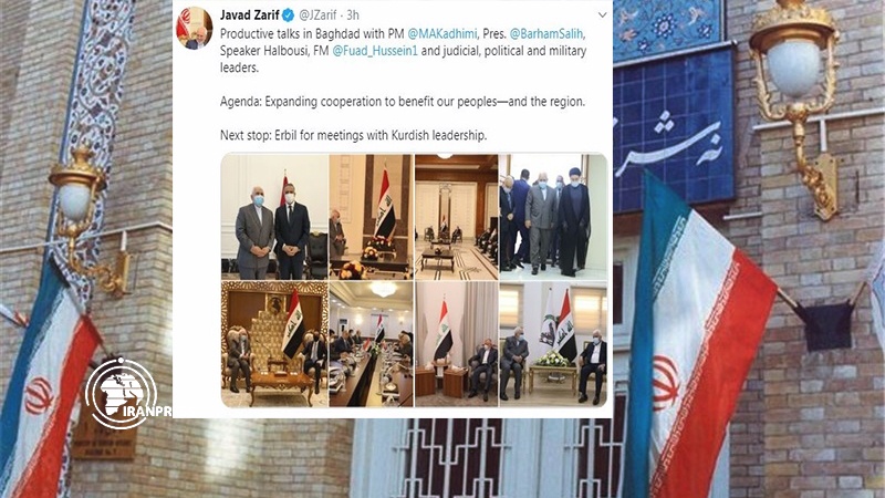 Iranpress: Zarif: Meeting with Iraqi officials to benefit of Iran, Iraq and region
