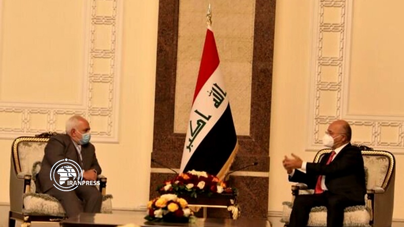 Zarif meets Iraqi President Barham Salih