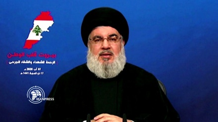 Nasrallah slams US sanctions against Lebanese amid Beirut blast