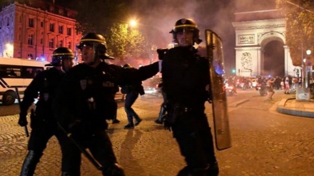 Paris Saint-Germain fans clashed with French riot police