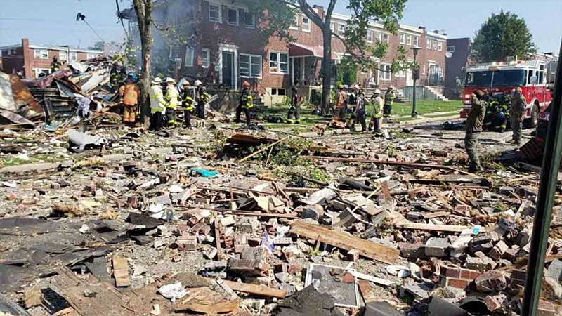 Explosion Levels Several Houses in Baltimore