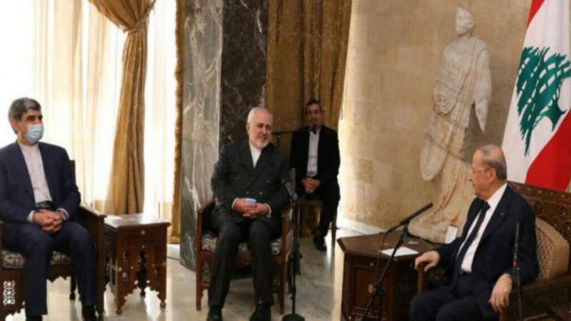 ظريف يؤكد استعداد طهران للتعاون في إعادة إعمار لبنان