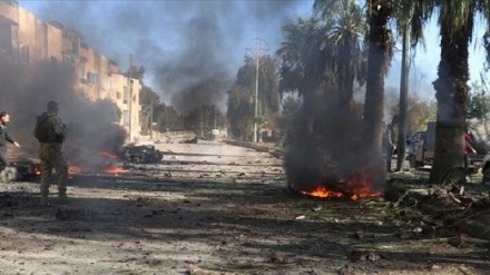 A motorcycle bomb blast kills at least one in northeastern Syria