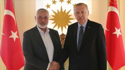 Turkish president meets Hamas political chief in Istanbul