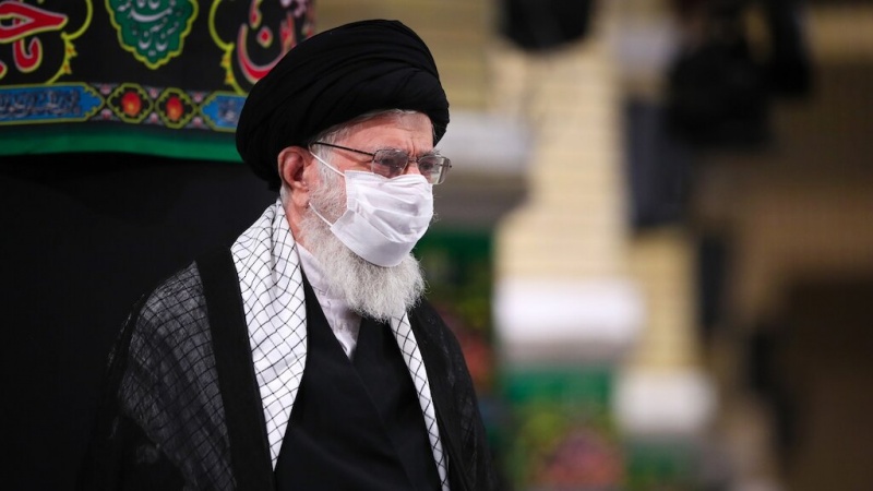 Leader of the Islamic Revolution attending mourning ceremony on the eve of Ashura