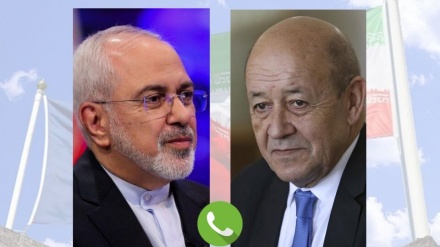 Zarif, Le Drian confer on bilateral ties over phone