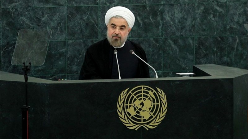 Iranpress: خطاب الرئيس الإيراني في الأمم المتحدة یبث من وكالة إيران برس 