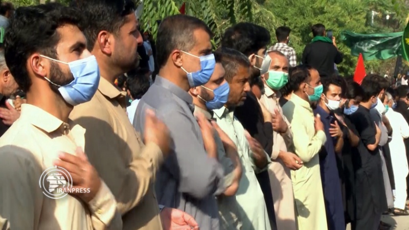 Iranpress: إقامة مراسم إحياء مسيرة أربعين الإمام الحسين (ع) في إسلام آباد